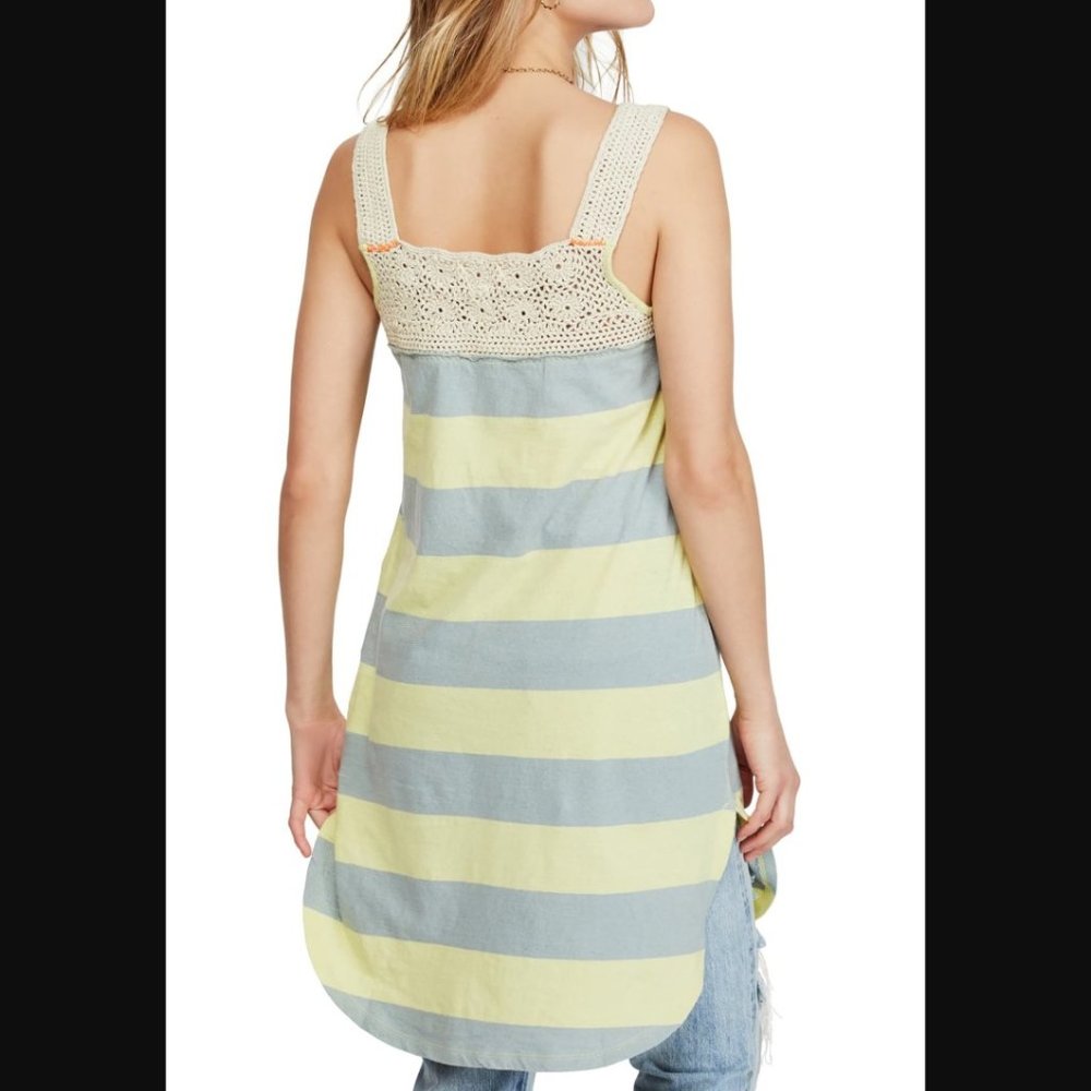 Free People Luca Crochet Stripe Tunic S